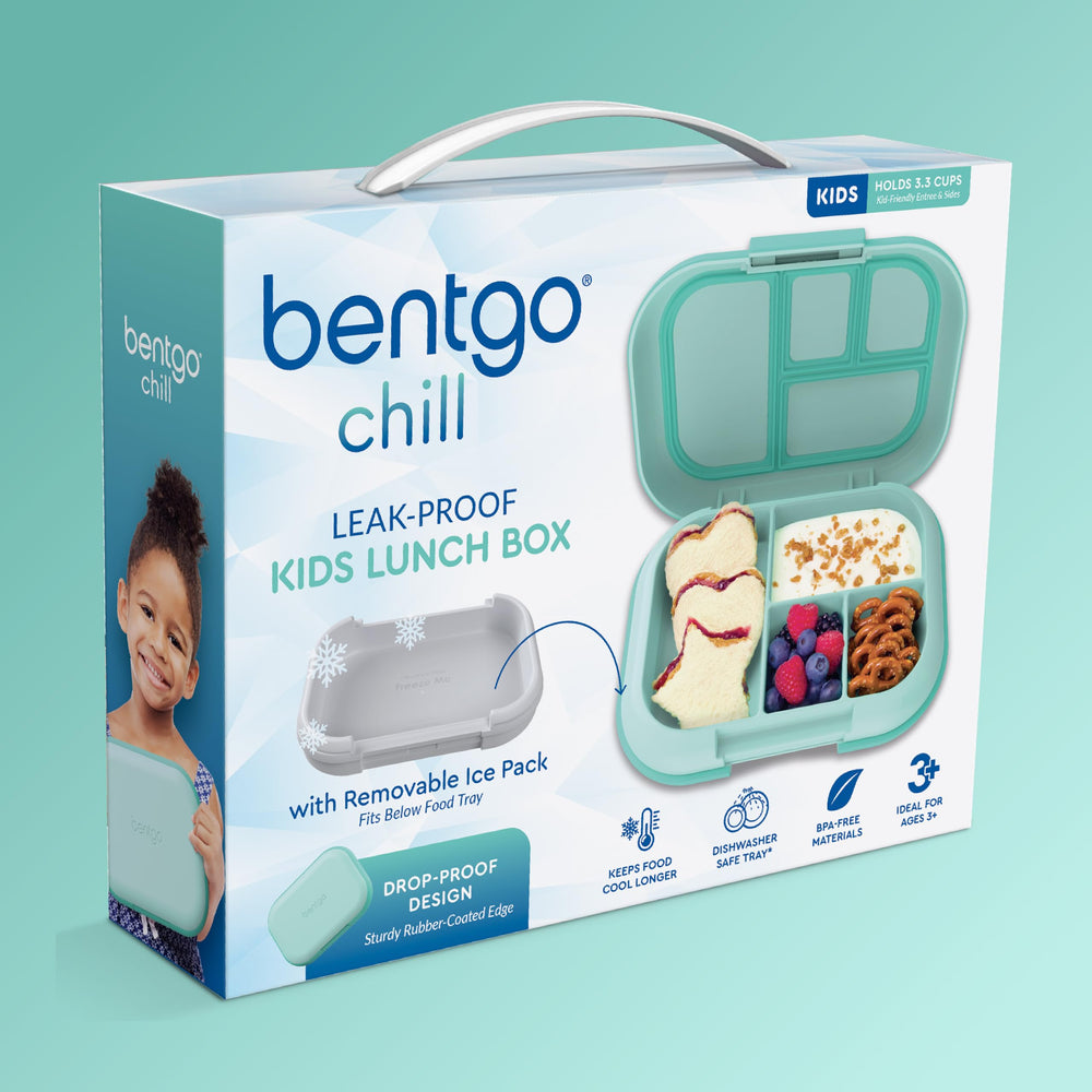 Bentgo contenido organizado con frutas, salsas y snack separados