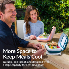 Bentgo Chill Max en configuración de 3 compartimentos para comidas grandes