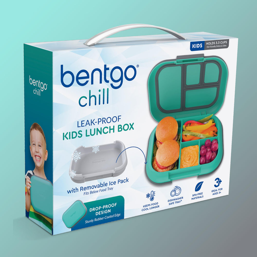 Bentgo caja y etiqueta mostrando materiales libres de BPA y PFAS