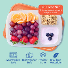 Bentgo easyboxes vista de compartimentos, separación clara de alimentos
