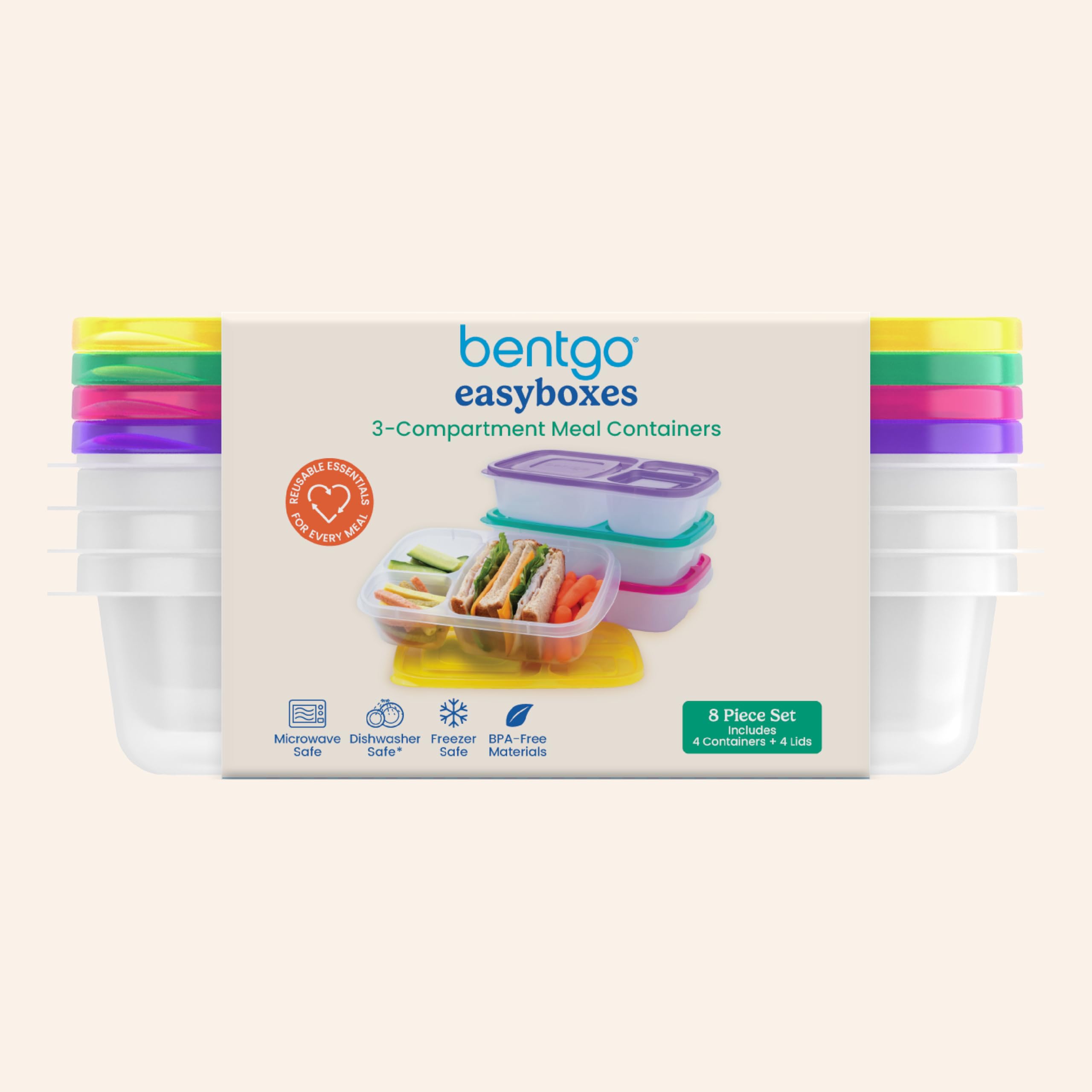 Bentgo Easyboxes escena familiar en mesa, ideal para preparar almuerzos para niños