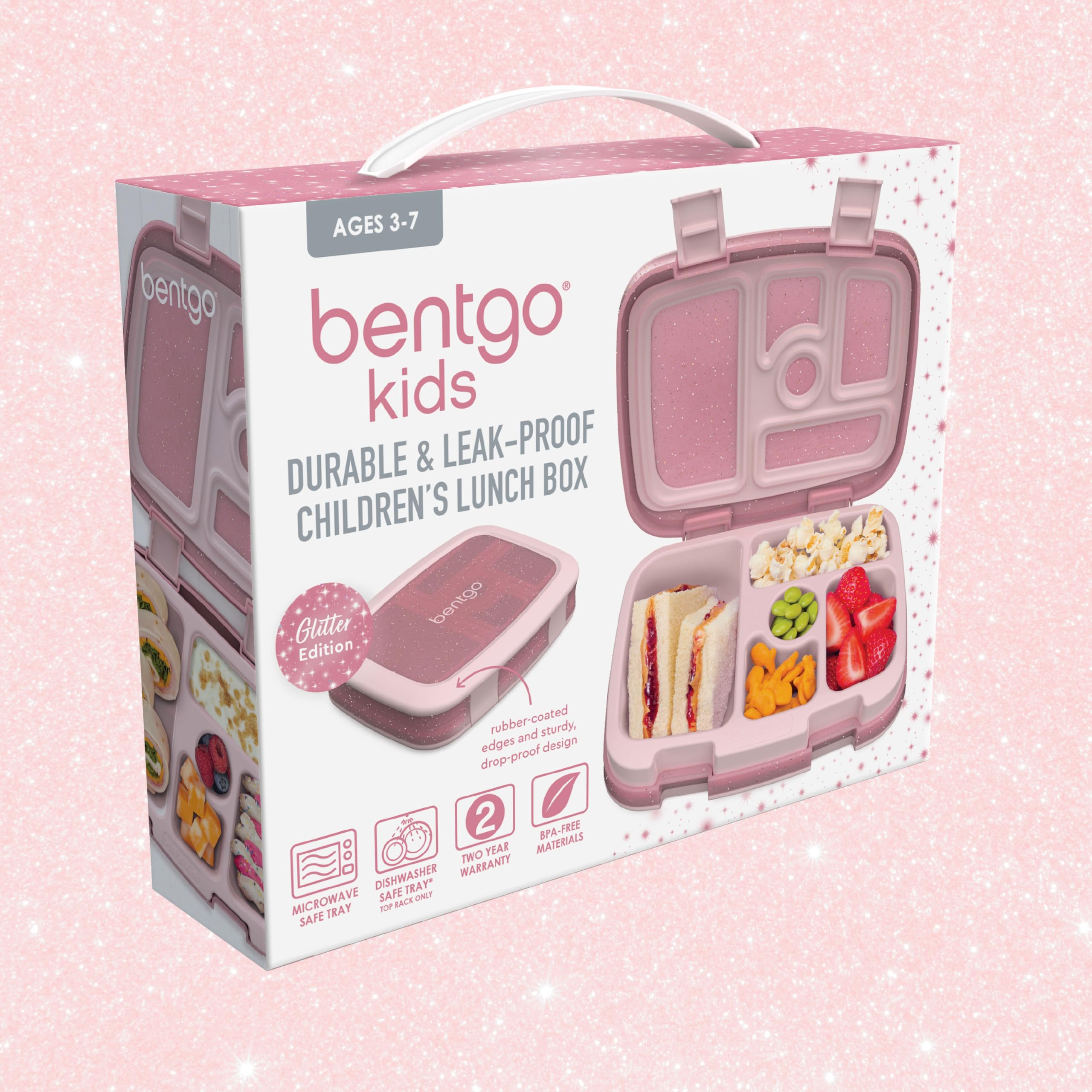 Bentgo escena de picnic con la lonchera rosa, uso al aire libre fácil