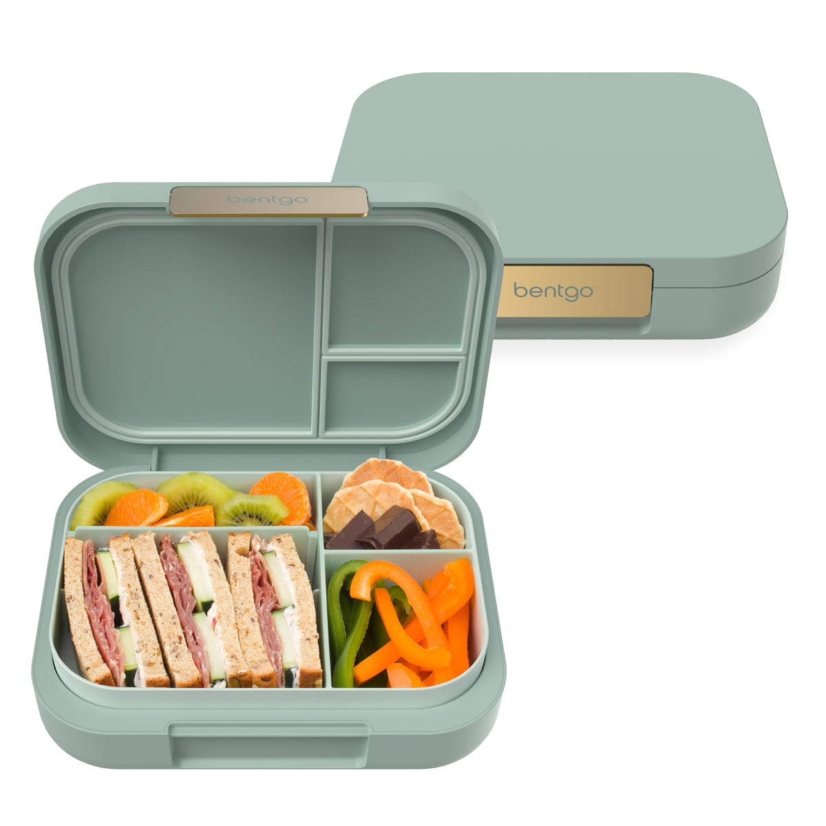 Bentgo vista frontal con acabado mate y diseño moderno, ideal para comidas diarias