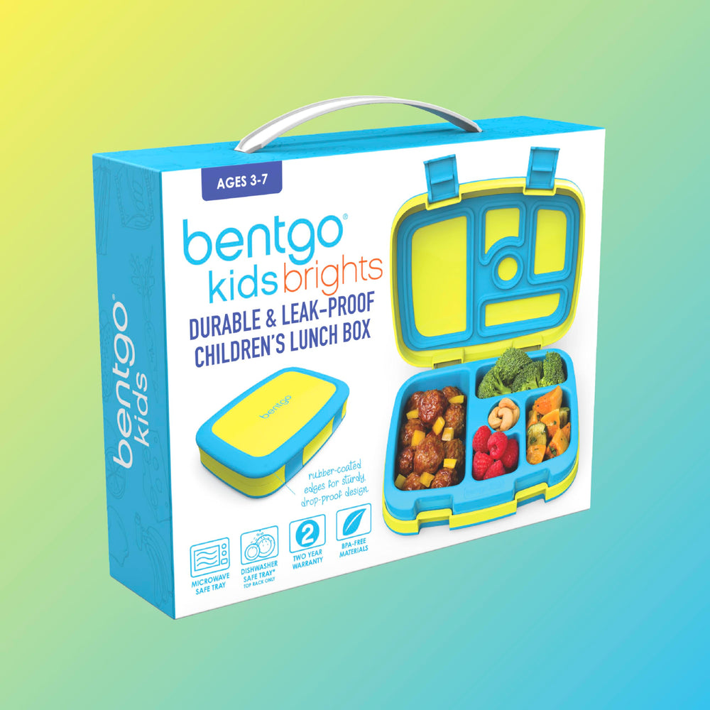 Bentgo junto a una manzana para escala, muestra tamaño y capacidad