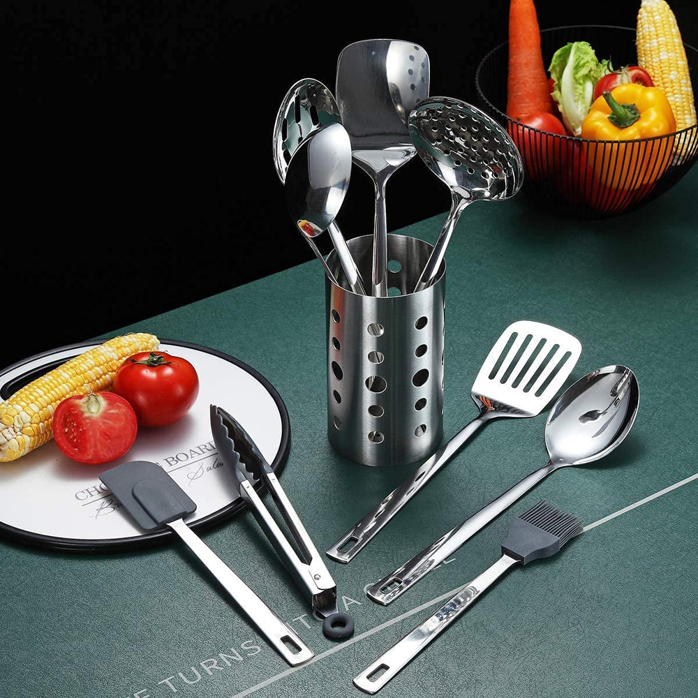 Berglander soporte con utensilios ordenados ahorrando espacio en encimera
