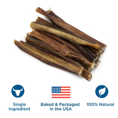 Best Bully Sticks comparado en mano para escala; muestra tamaño de 6 pulgadas ideal
