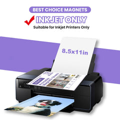BEST CHOICE MAGNETS hoja dentro de impresora demostrando compatibilidad