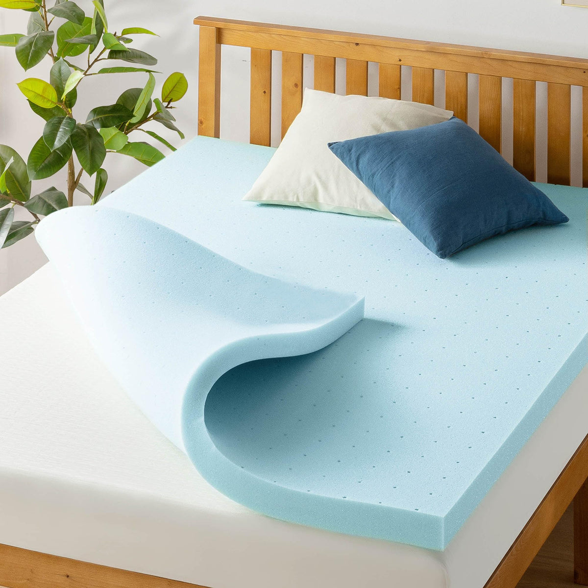 Best Price Mattress topper frontal Twin XL mostrando perfil y acabado, mejora inmediato del confort