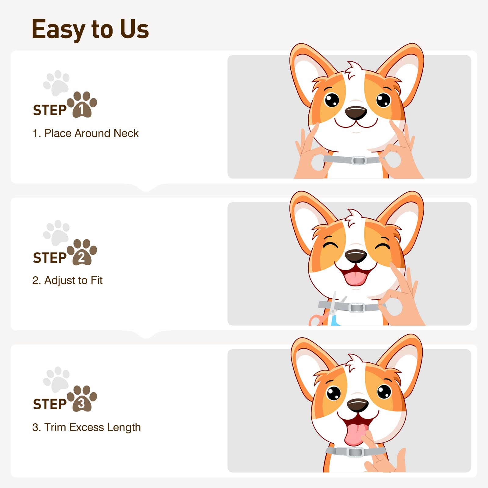 BestHoby perro grande con collar puesto, talla adaptable para razas grandes