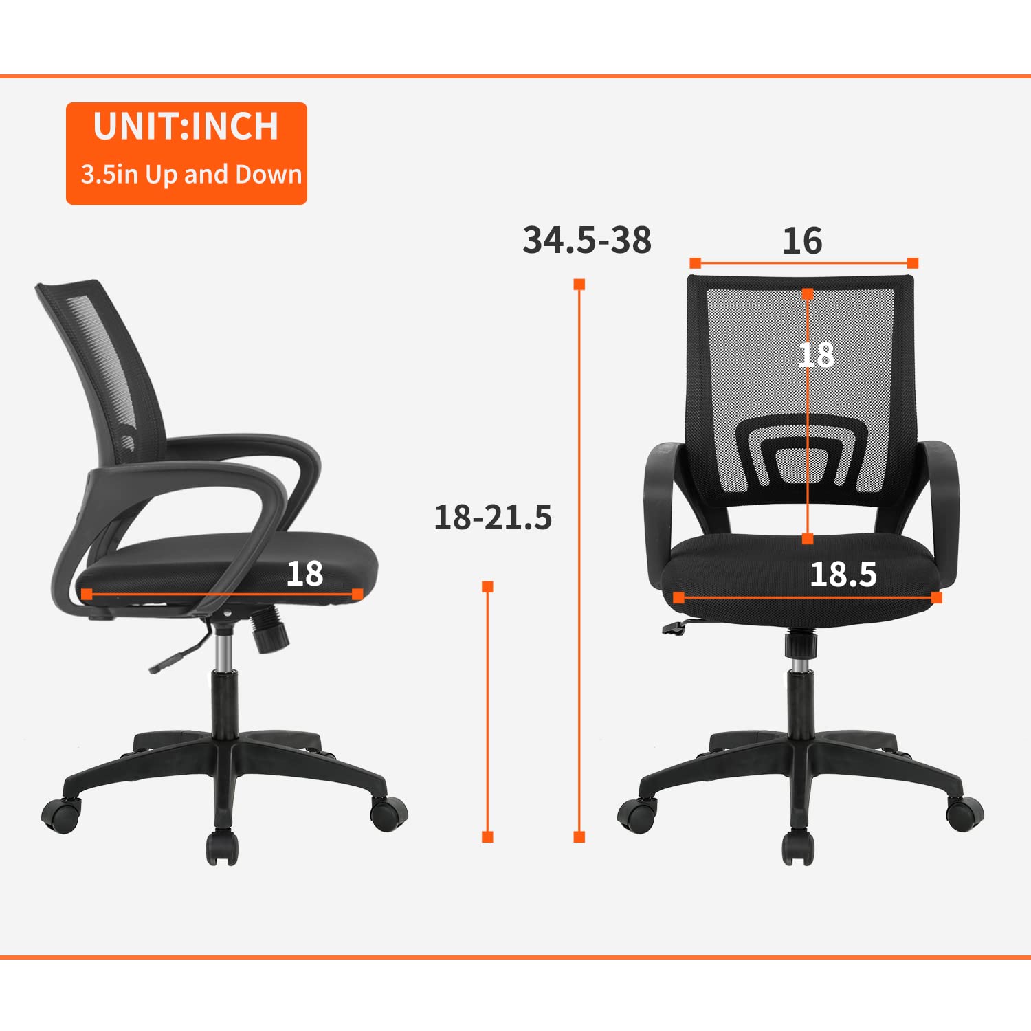BestOffice comparación de tamaño junto a una mesa para referencia de escala