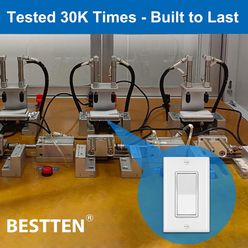 BESTTEN interruptor junto a mano para comparar tamaño práctico