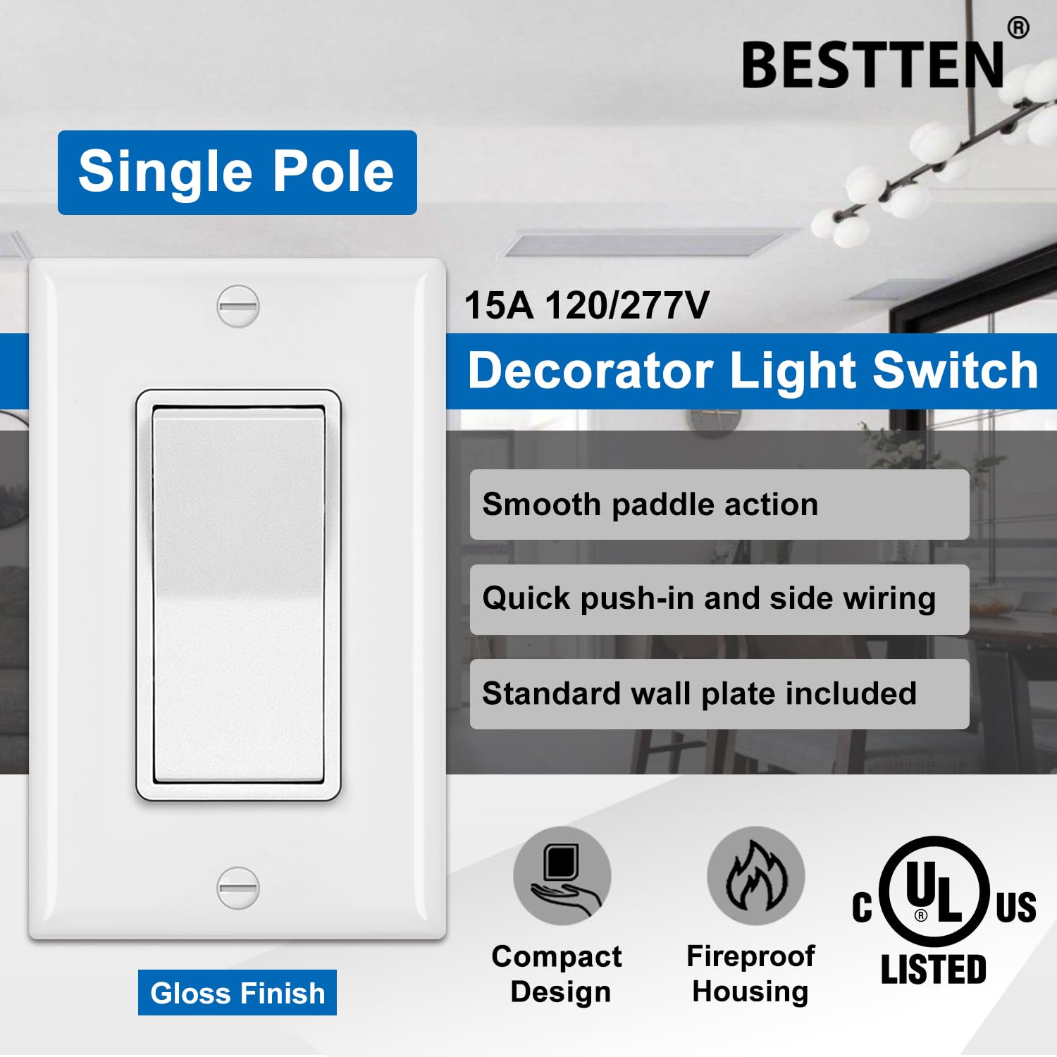 BESTTEN conexiones lateral y push-in para instalación rápida