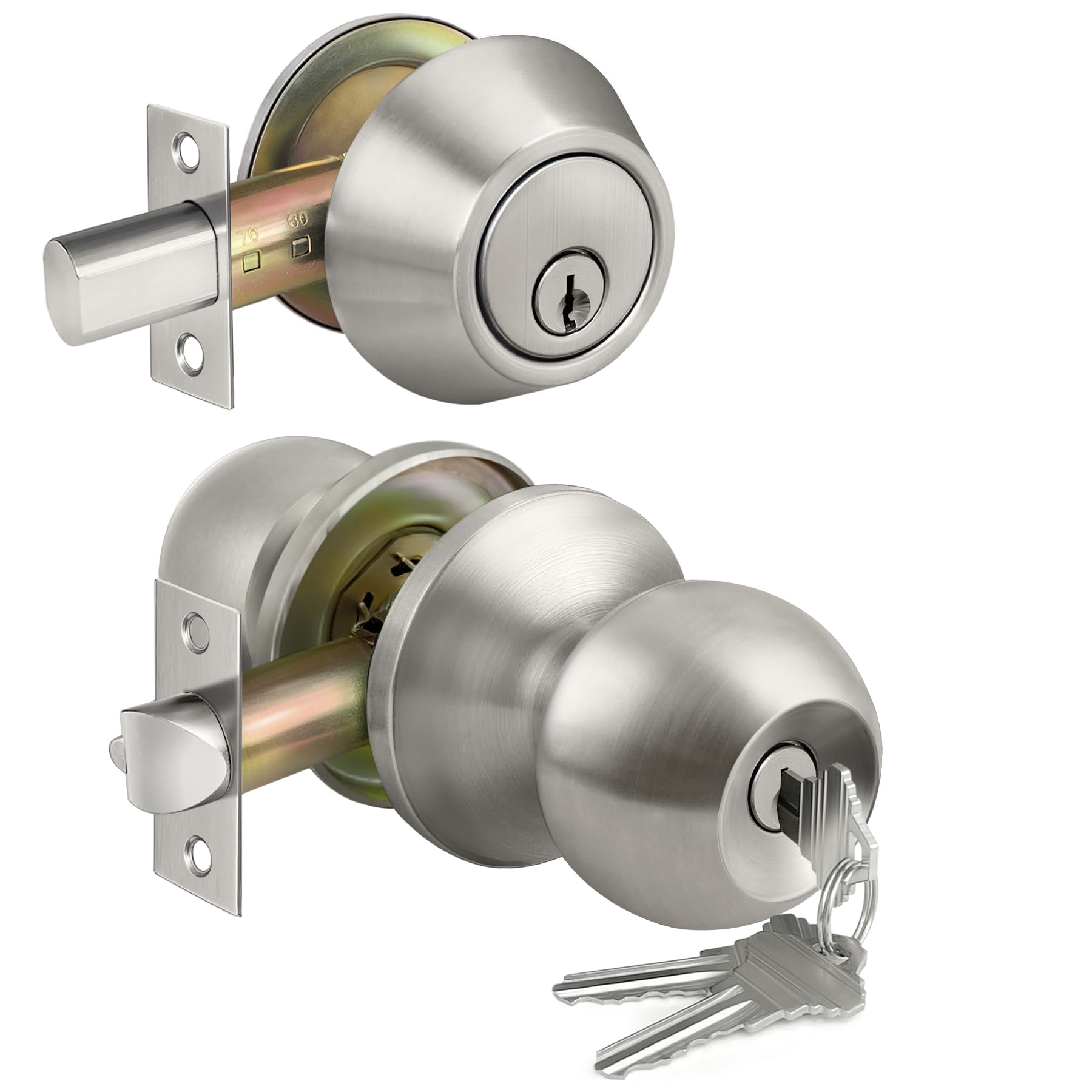 BESTTEN pomo y cerrojo frontal muestra seguridad y diseño