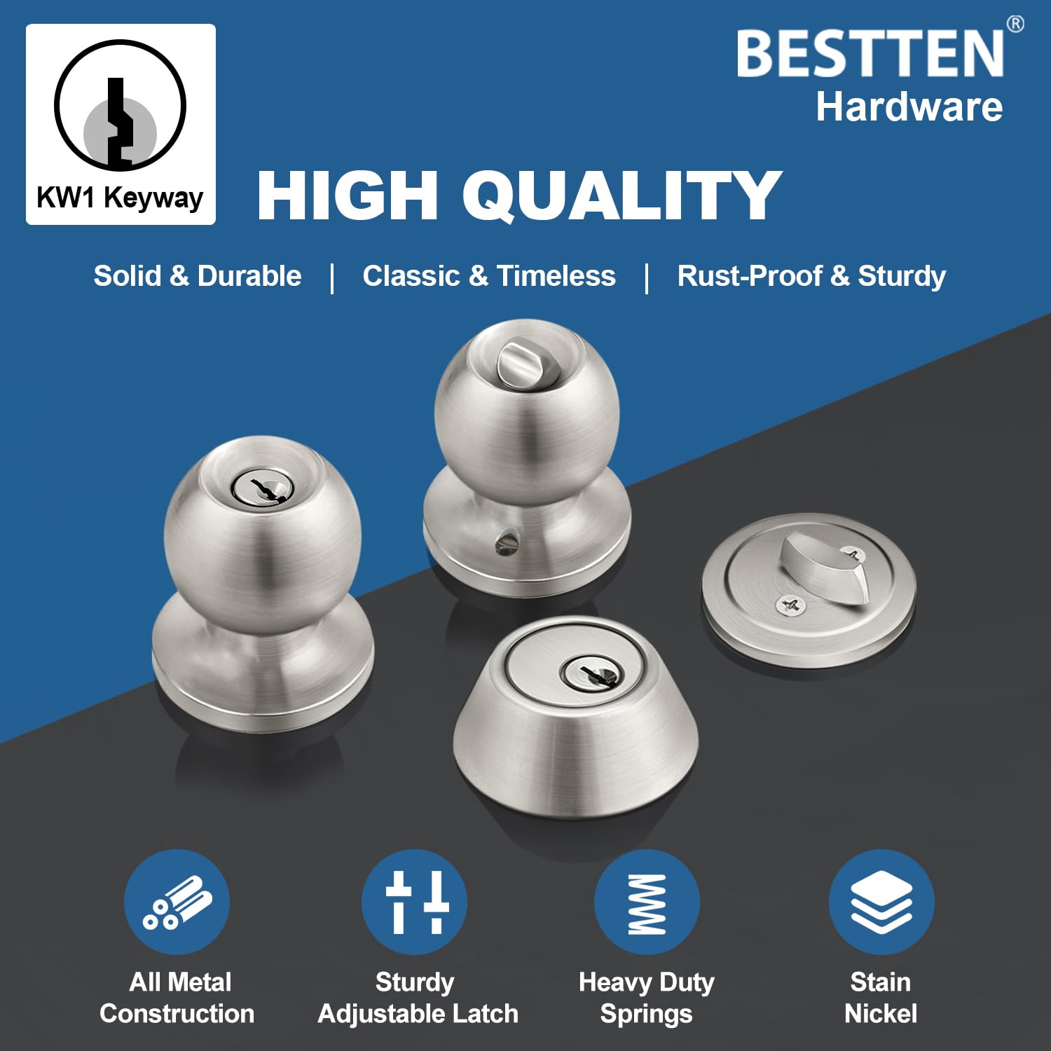 BESTTEN conjunto instalado en puerta muestra apariencia final