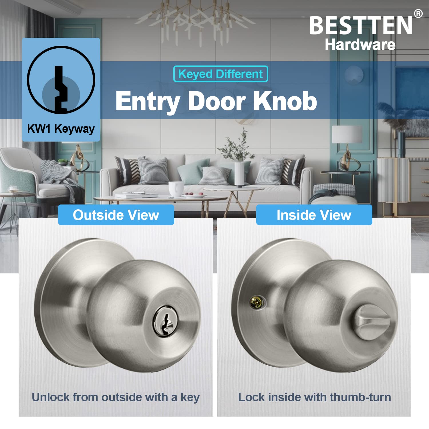 BESTTEN instalación mostrando quitar tornillos preinstalados paso útil