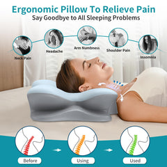 Besyodo almohada en uso lateral mostrando reposabrazos y alivio de hombros