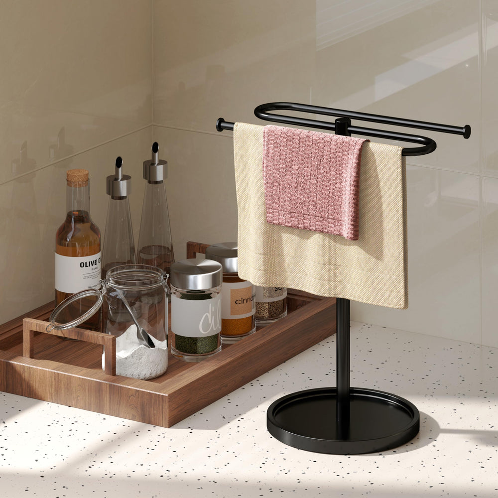 Bethom toallero colocado en un baño moderno, orden y funcionalidad