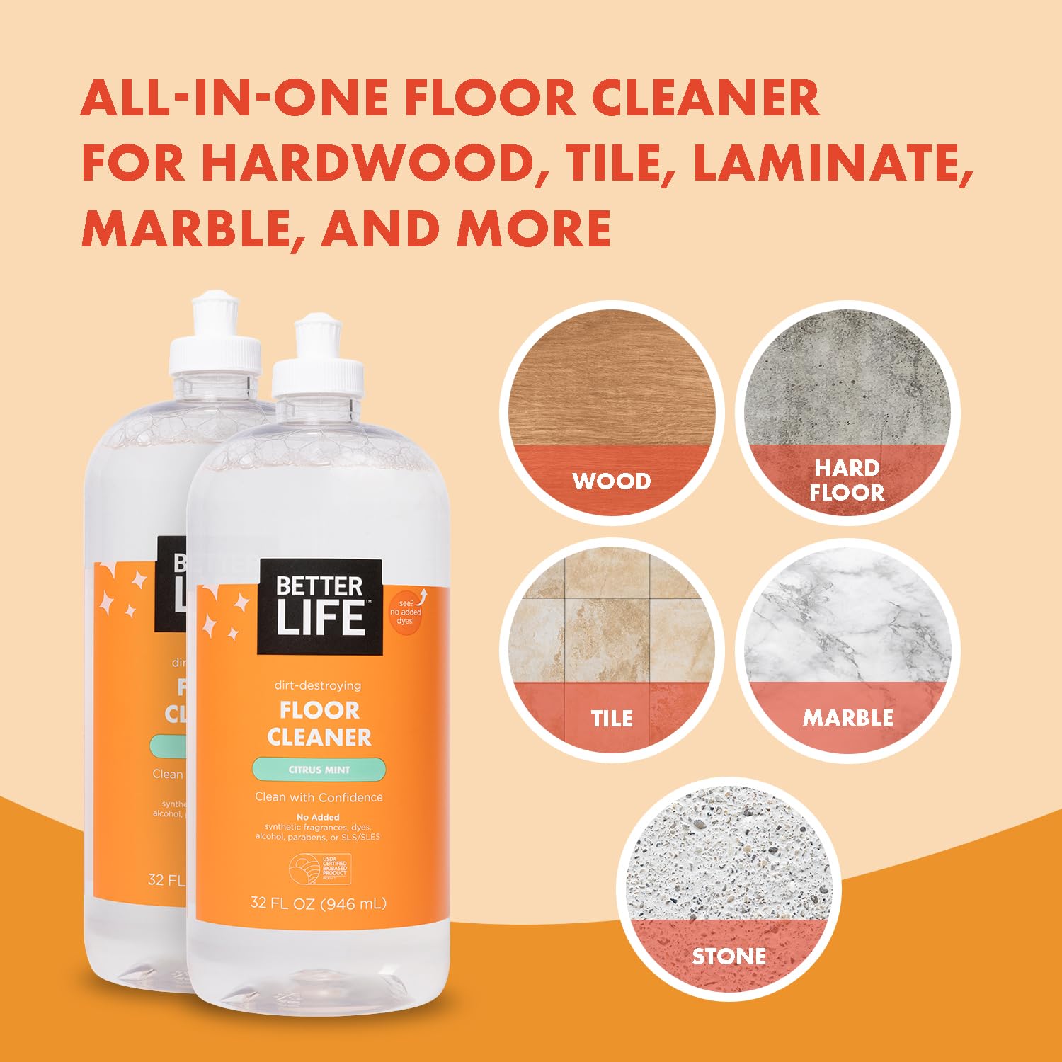 Better Life producto junto a suelo laminado demostrando compatibilidad