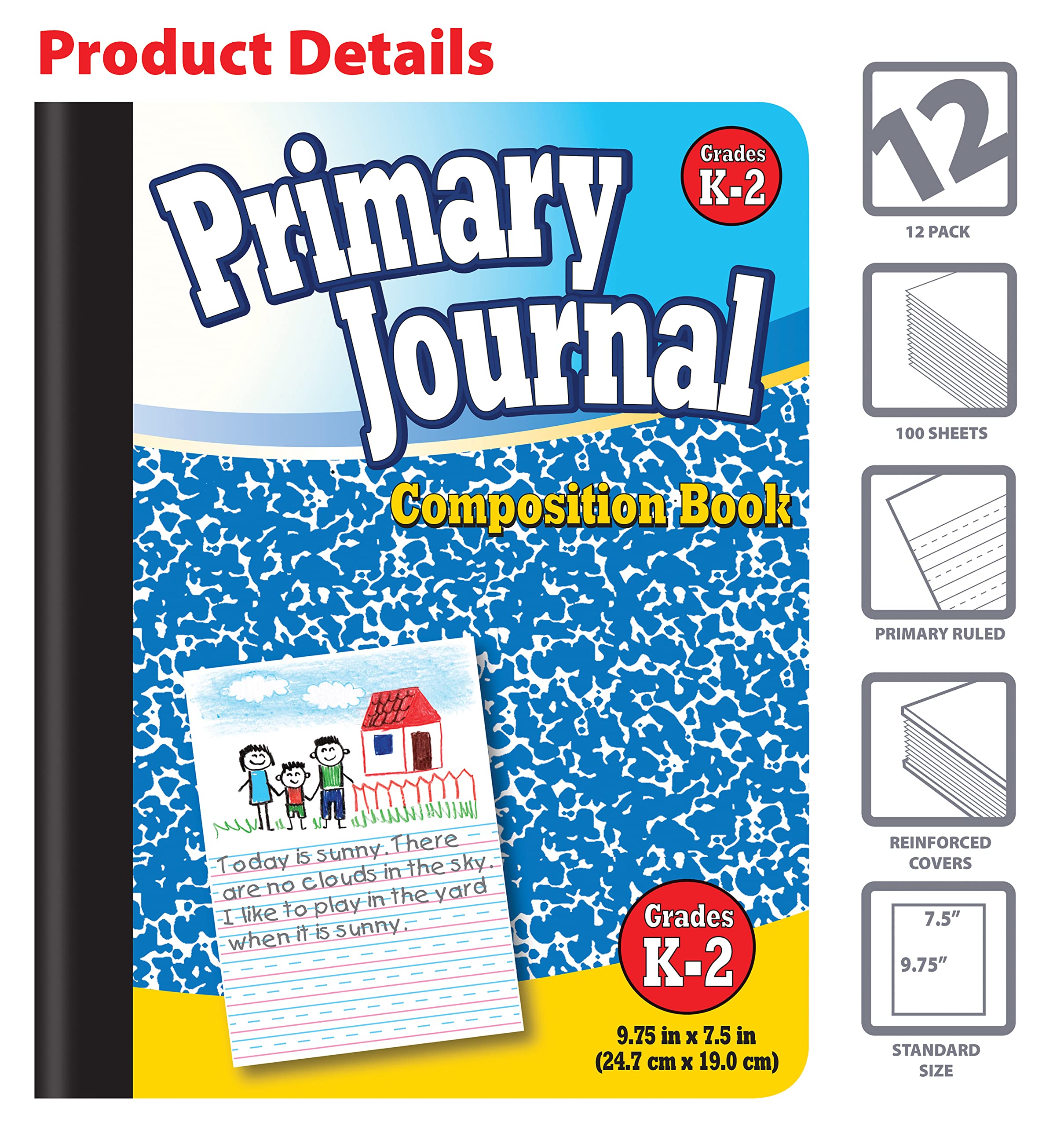 Better Office Products página interior con área de dibujo y líneas para practicar escritura