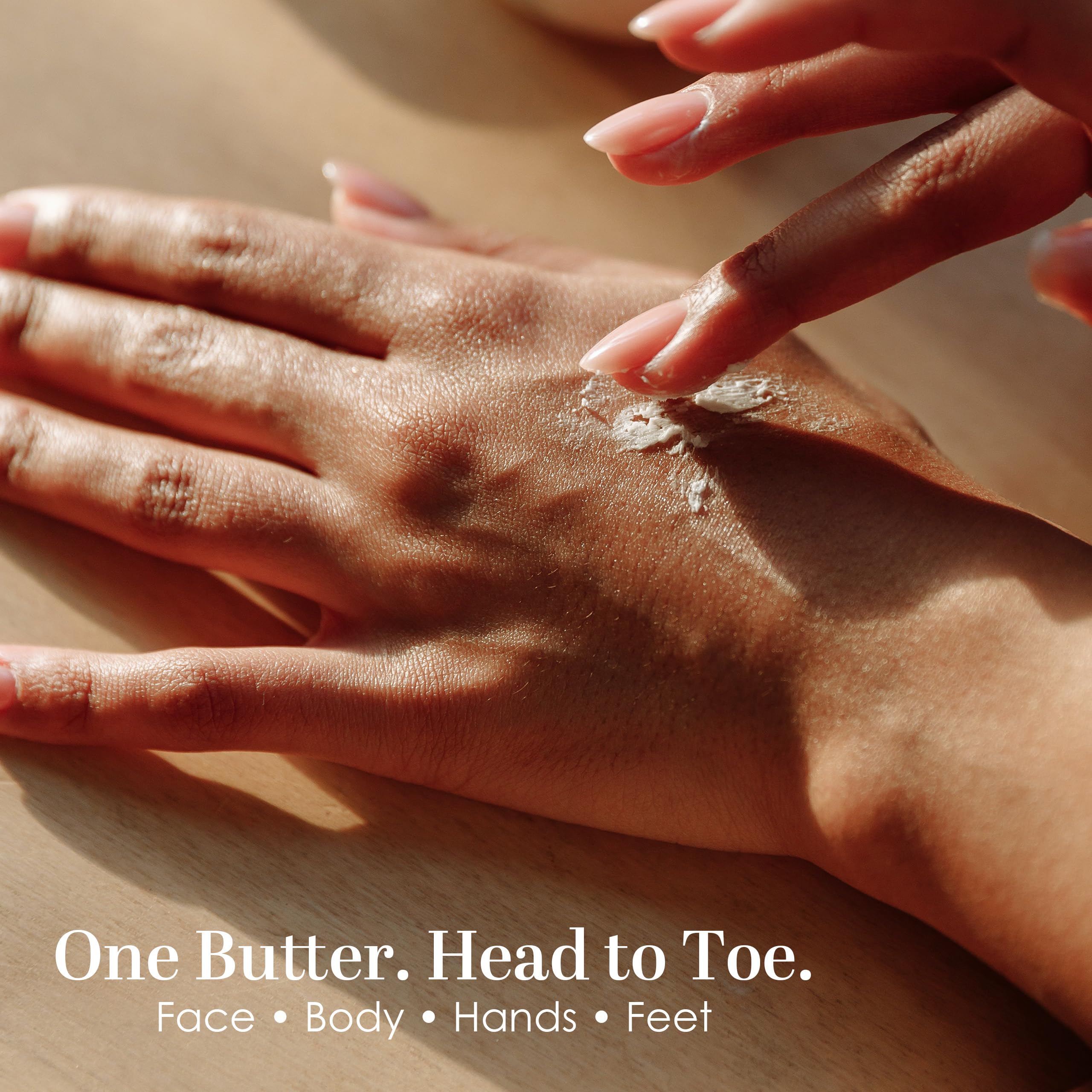 Better Shea Butter aplicación en mano mostrando absorción nutritiva