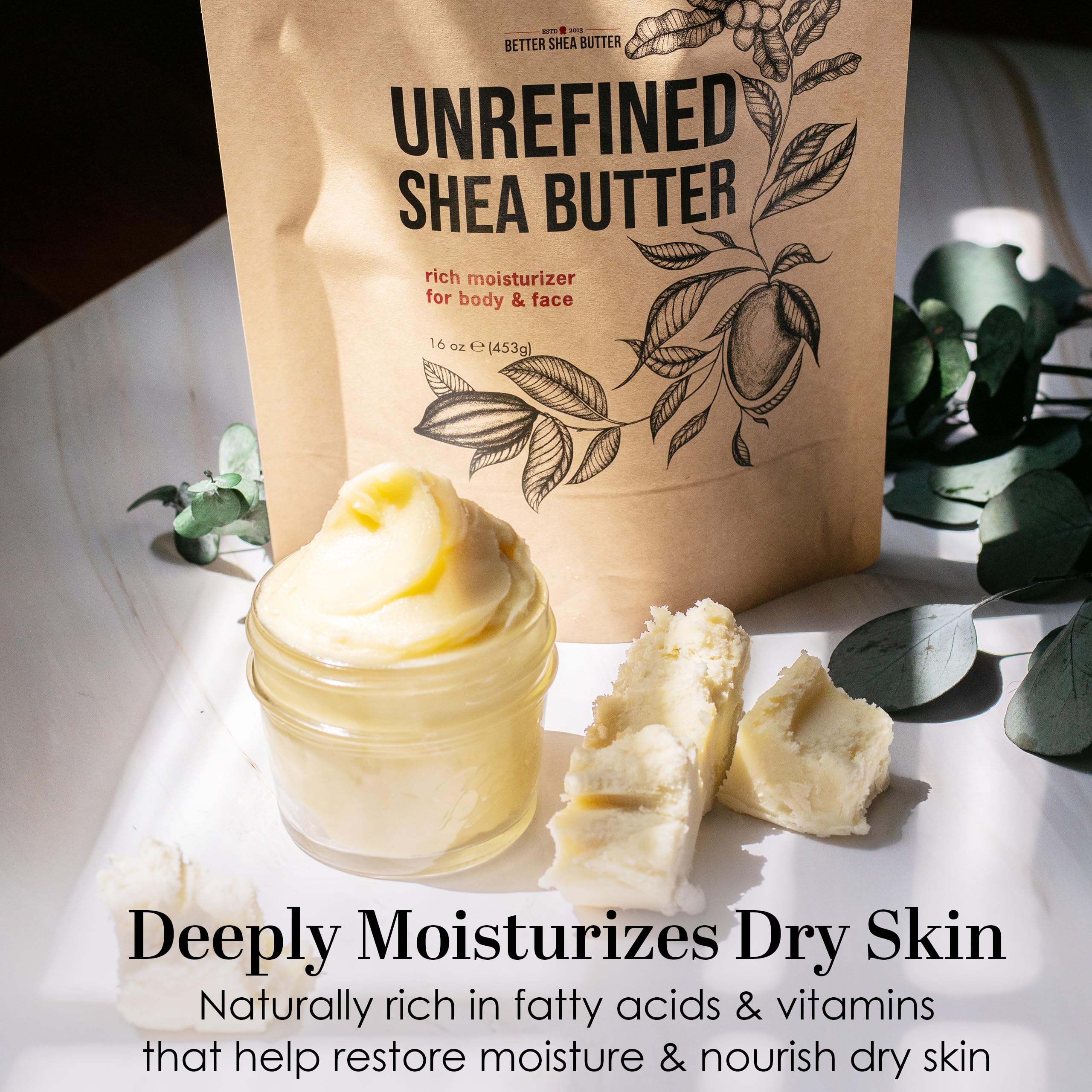 Better Shea Butter textura cremosa cercana para hidratación profunda