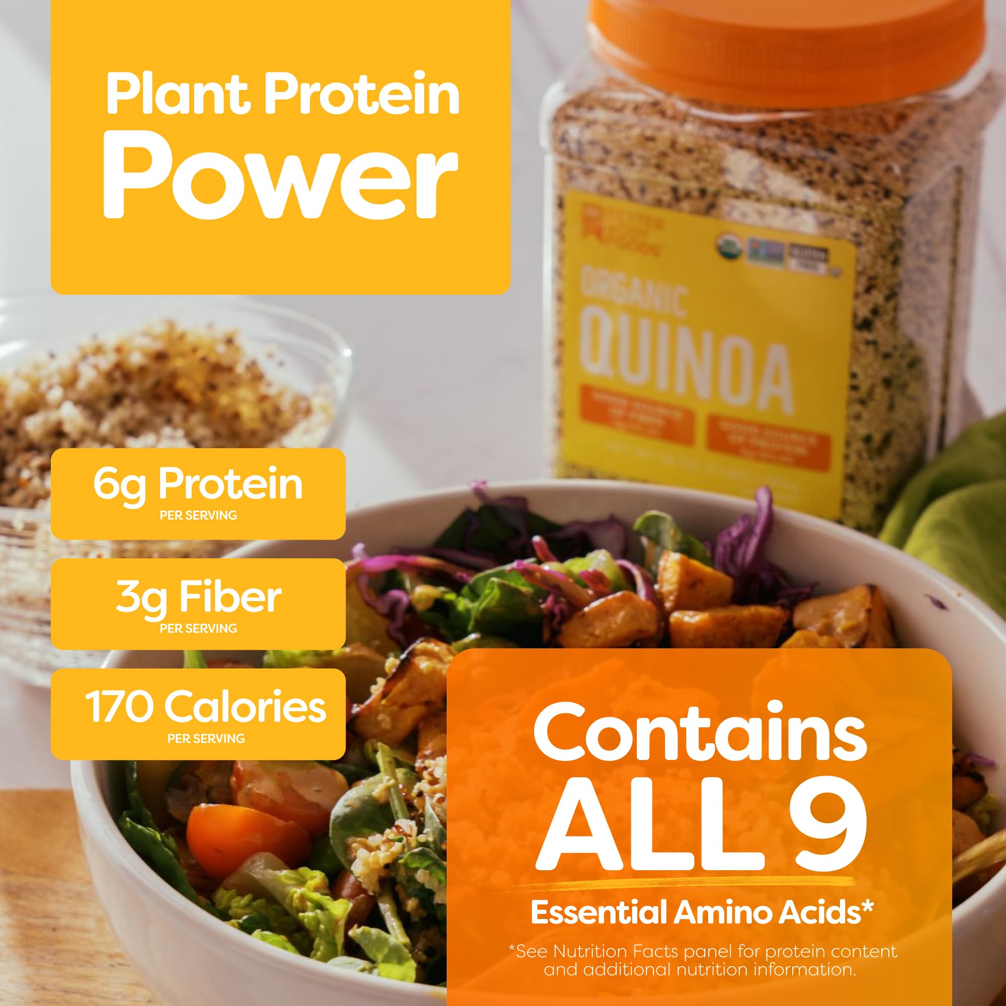 BetterBody Foods quinoa cocida en cazo lista para servir y ahorrar tiempo