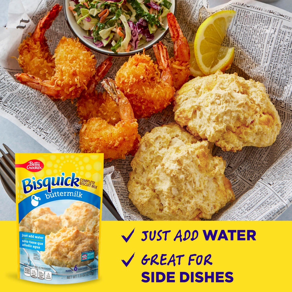 Betty Crocker bizcochos dorados en bandeja listos para servir