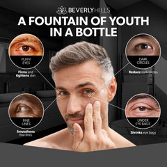 BEVERLY HILLS aplicación del serum por hombre antes de evento