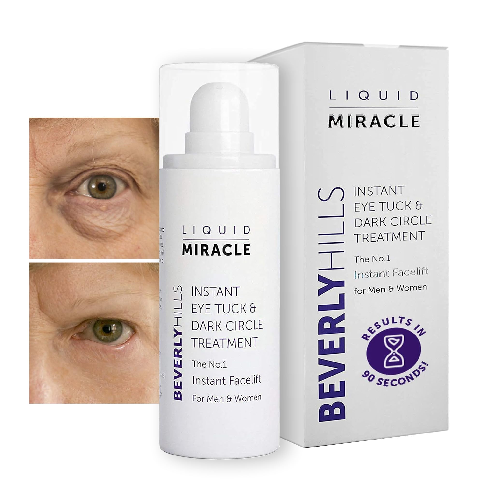 Beverly Hills envase frontal 30 mL mostrando presentación y beneficio antiedad