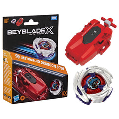 Beyblade Meteoroid Dragoon frontal mostrando diseño agresivo y potencia