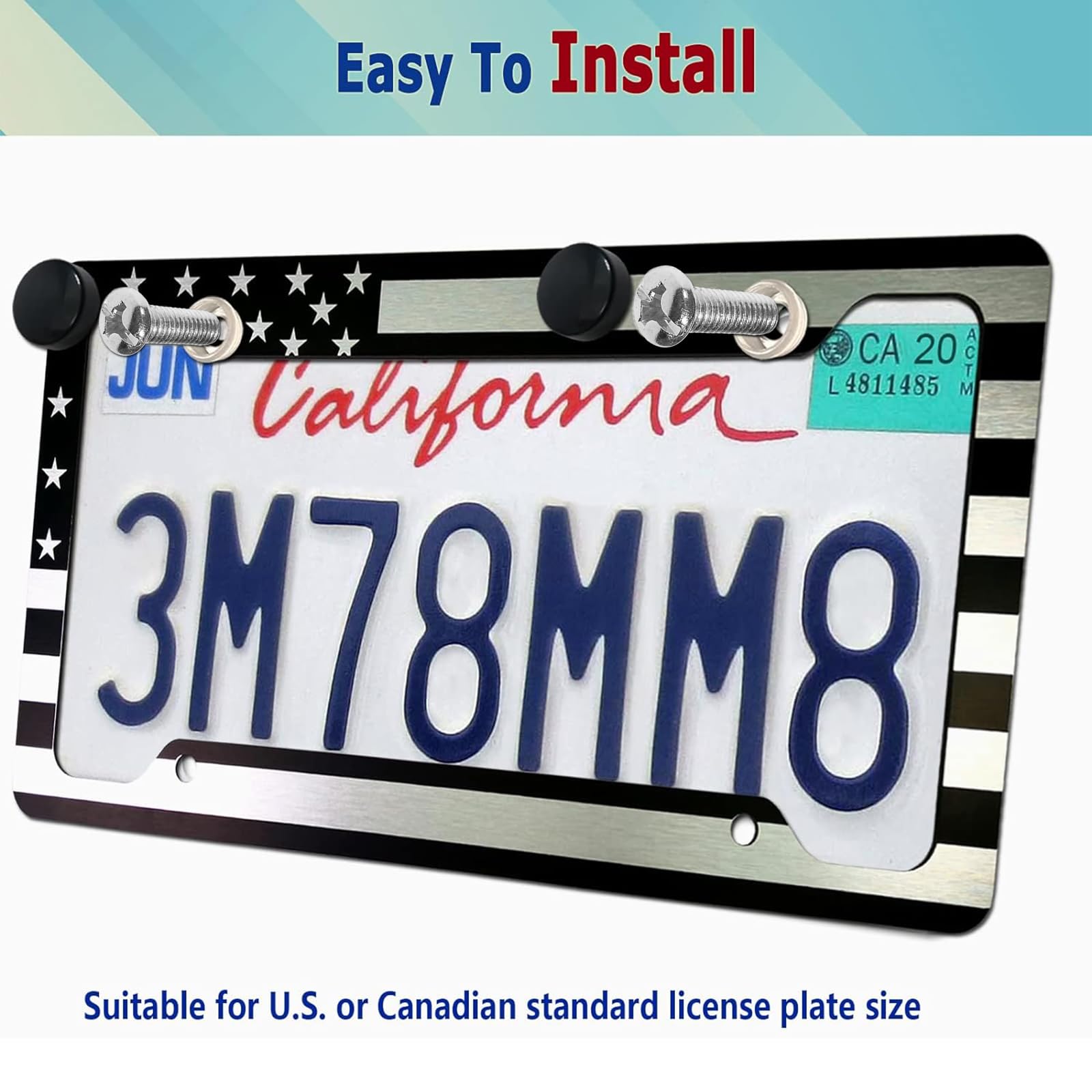 BGGTMO frame on a truck rear plate demonstrating full coverage and non-obstructive edges