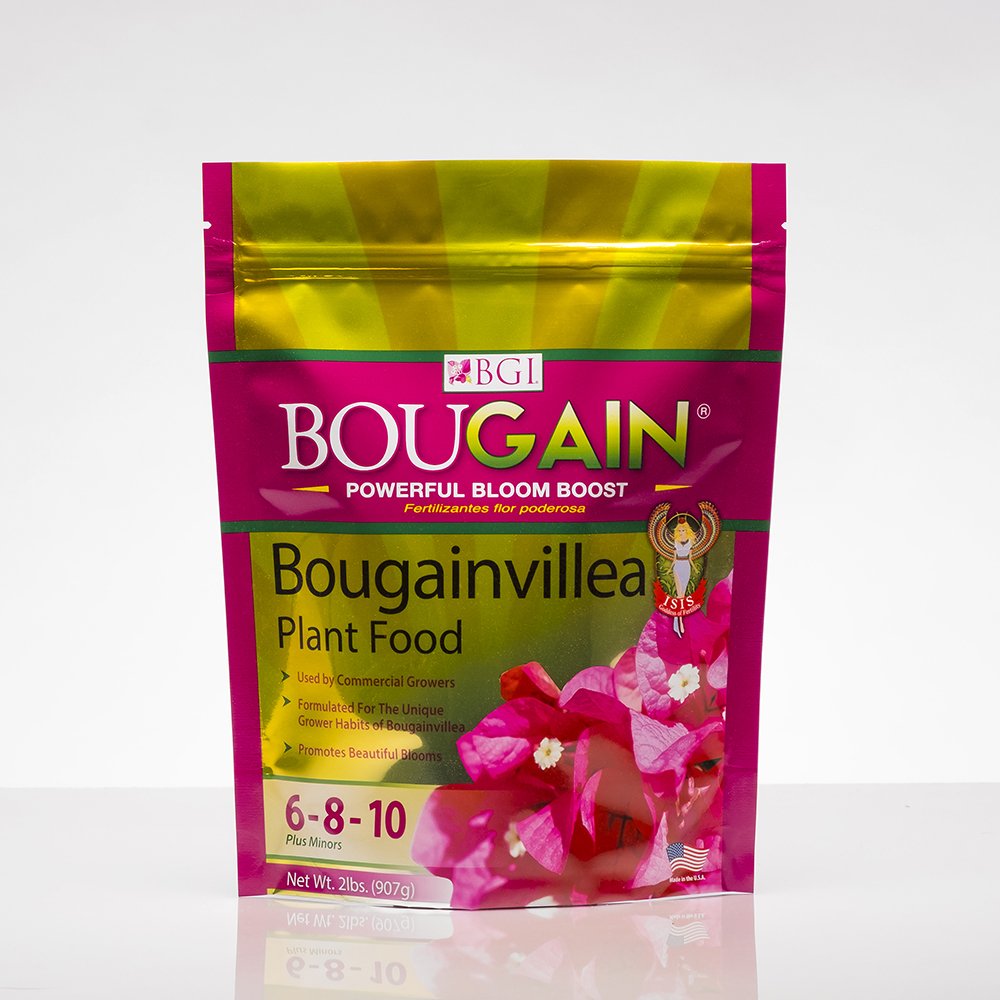 BGI Fertilizers bolsa frente del empaque mostrando 2 lb y beneficios