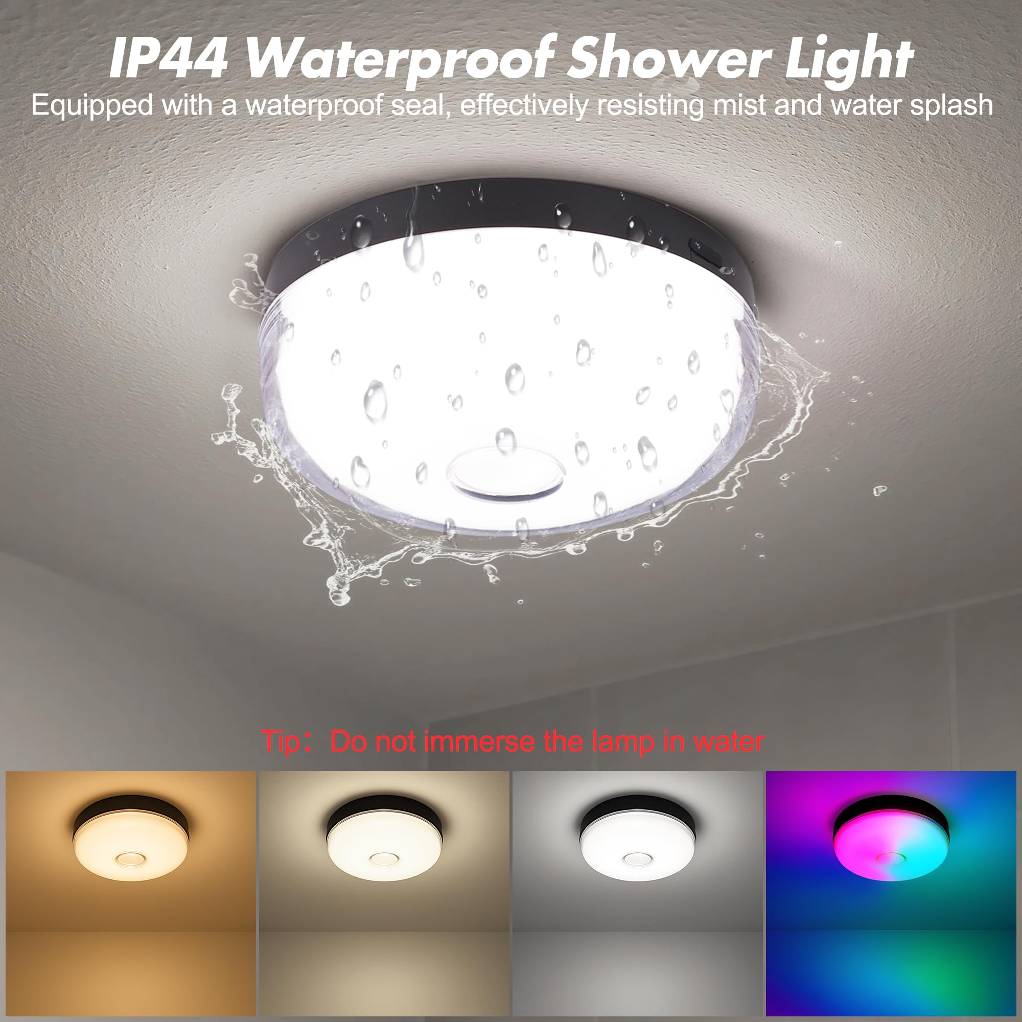 Bgmonster luz en ambiente de baño creando efecto spa y relajación