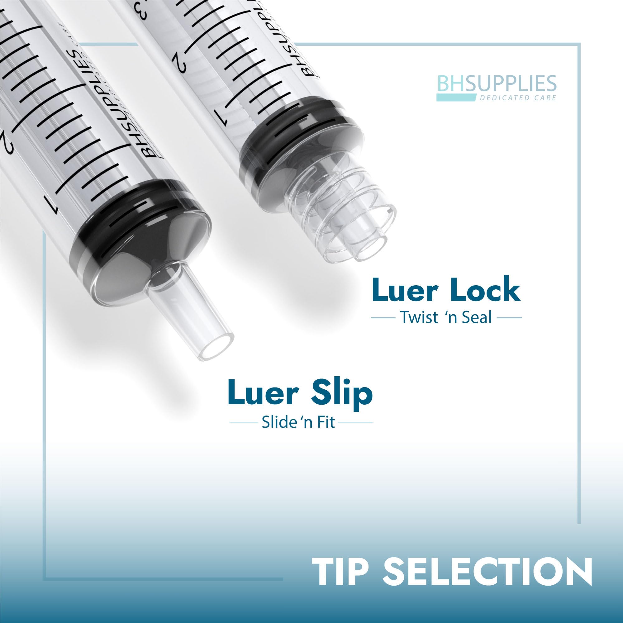 BH SUPPLIES punta Luer Slip lista para acoplar accesorios sin fugas