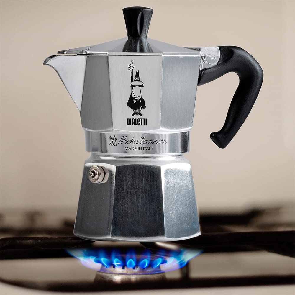 Bialetti Moka Express interior con filtro y embudo para extracción tradicional y limpieza sencilla