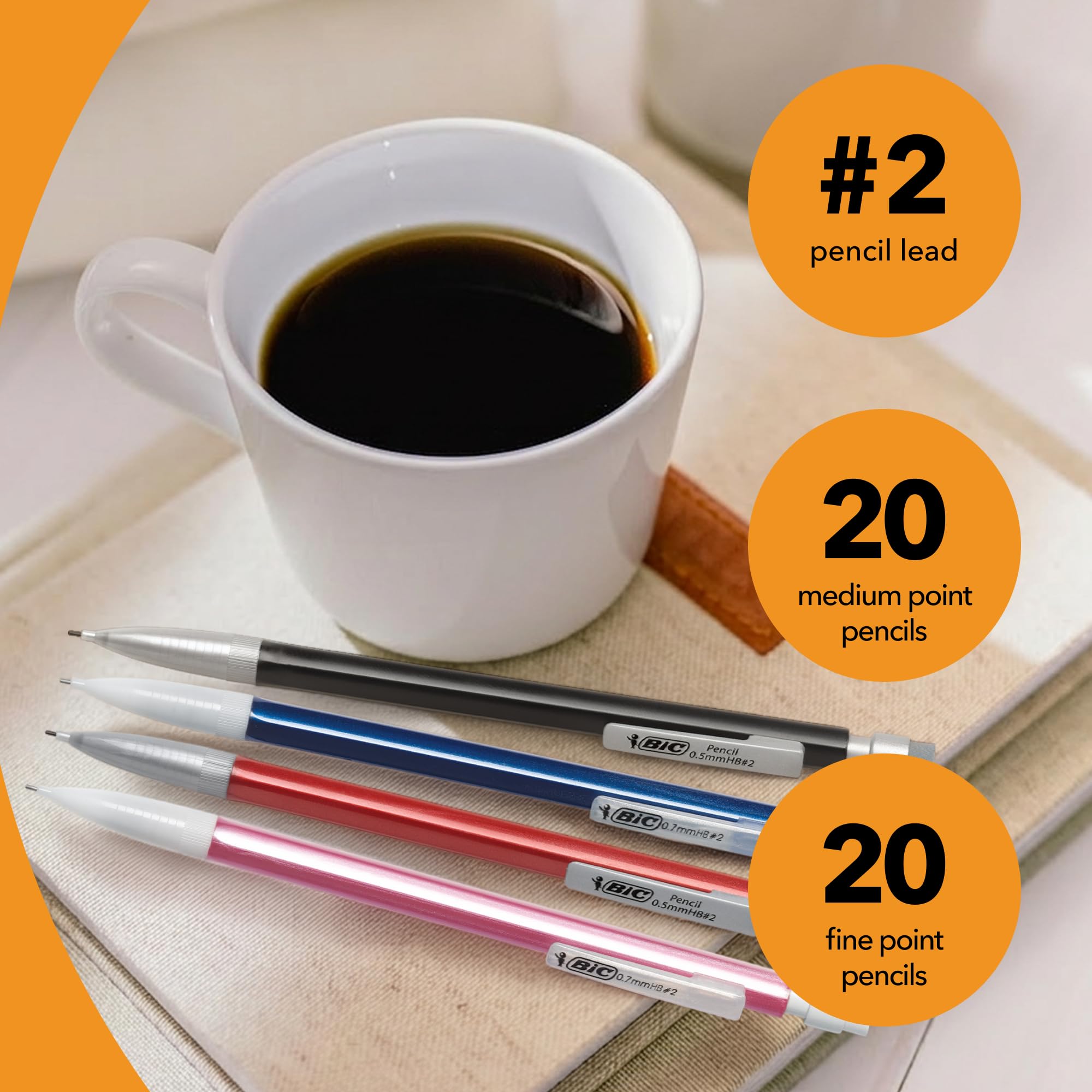 BIC primer plano de punta 0,5 mm para líneas finas y precisión