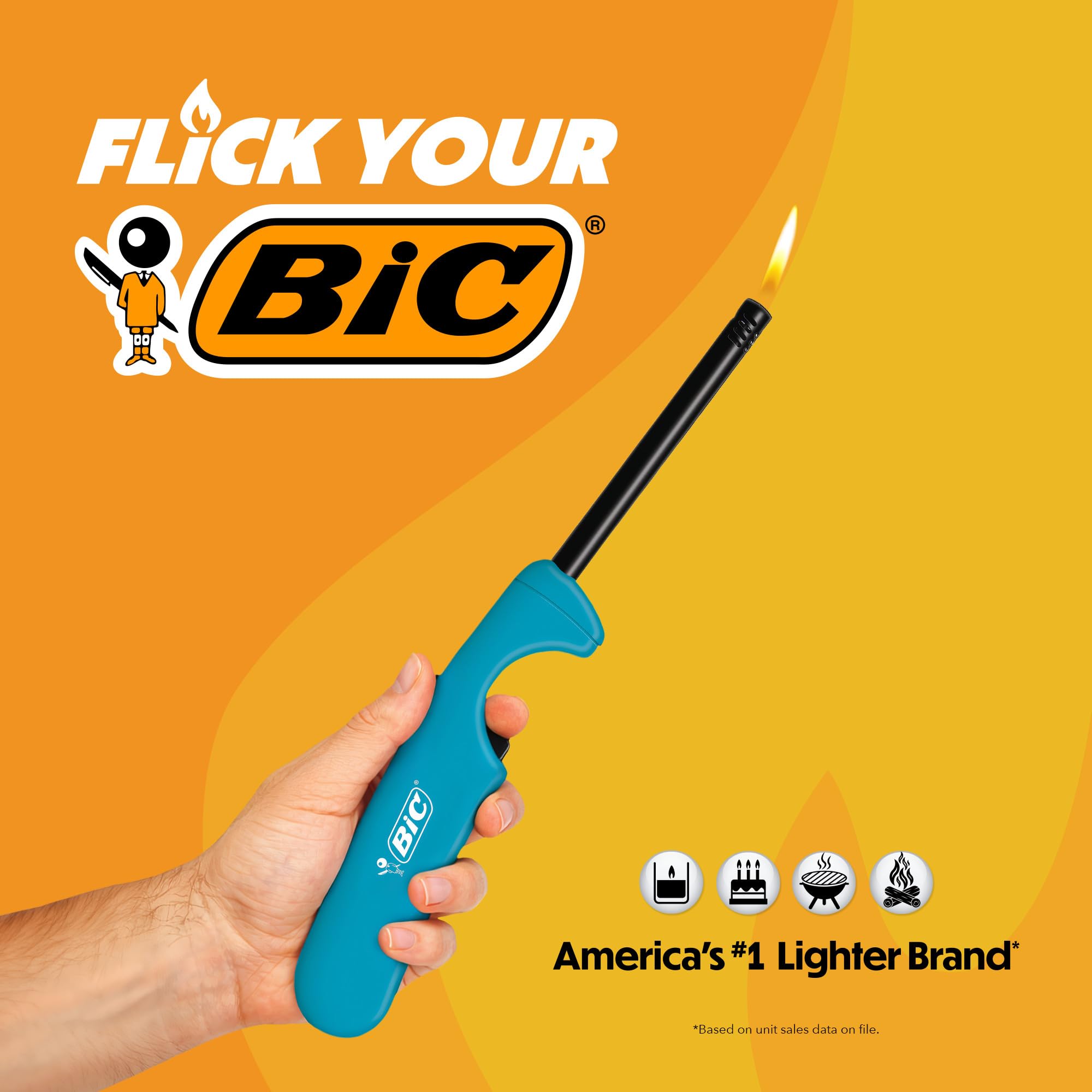 BIC encendedor junto a velas en reunión familiar, práctico y fácil de usar