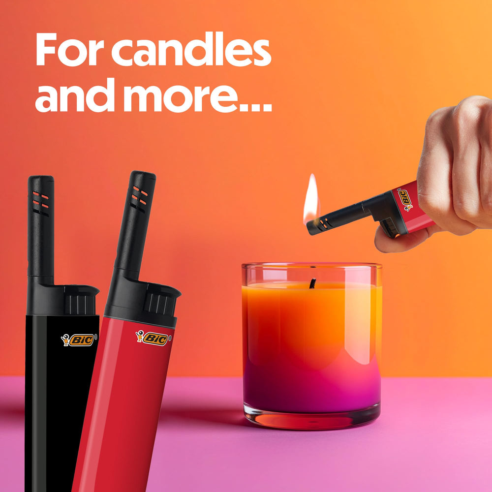BIC EZ Reach junto a una regla para comparar tamaño, diseño alargado práctico