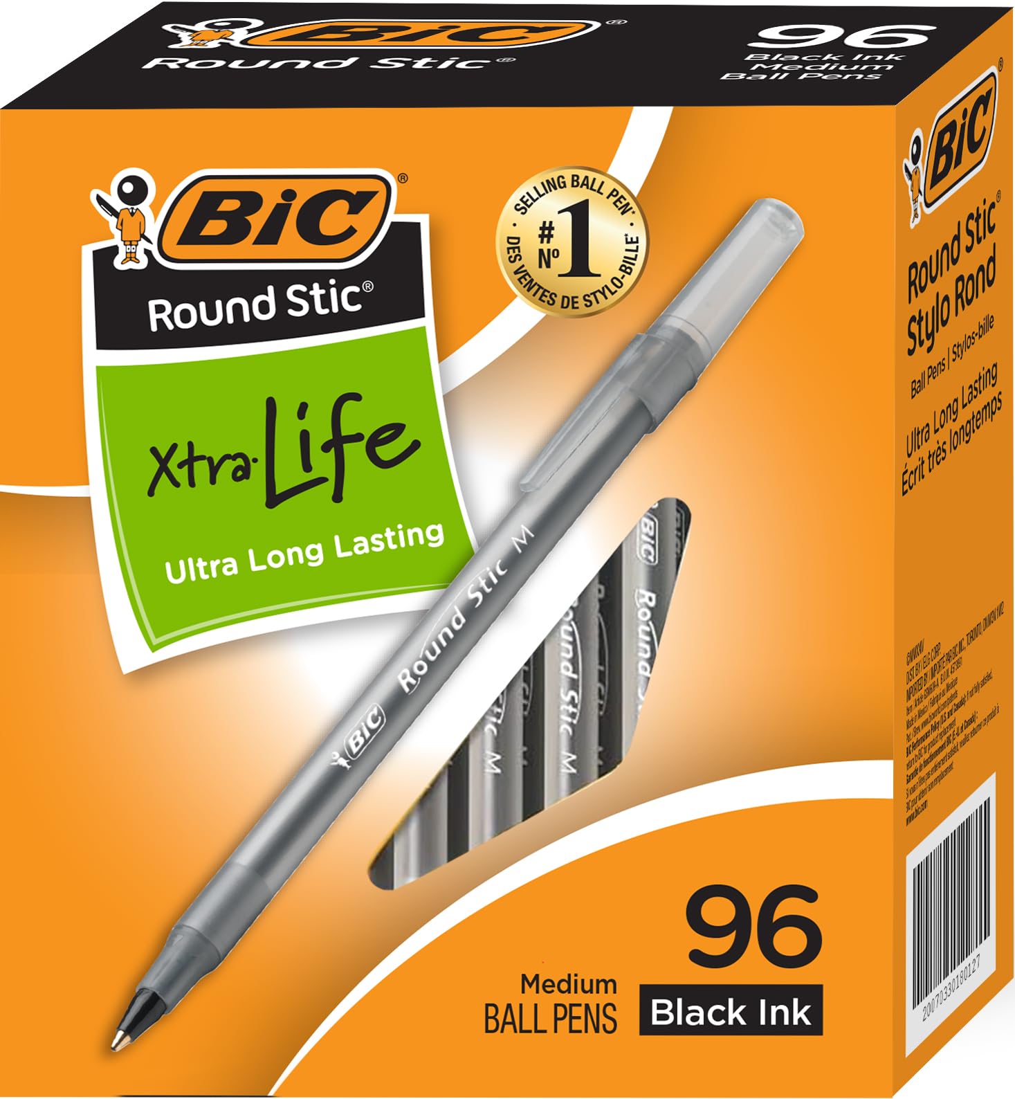 BIC pack frontal de 96 bolígrafos mostrando cantidad y ahorro