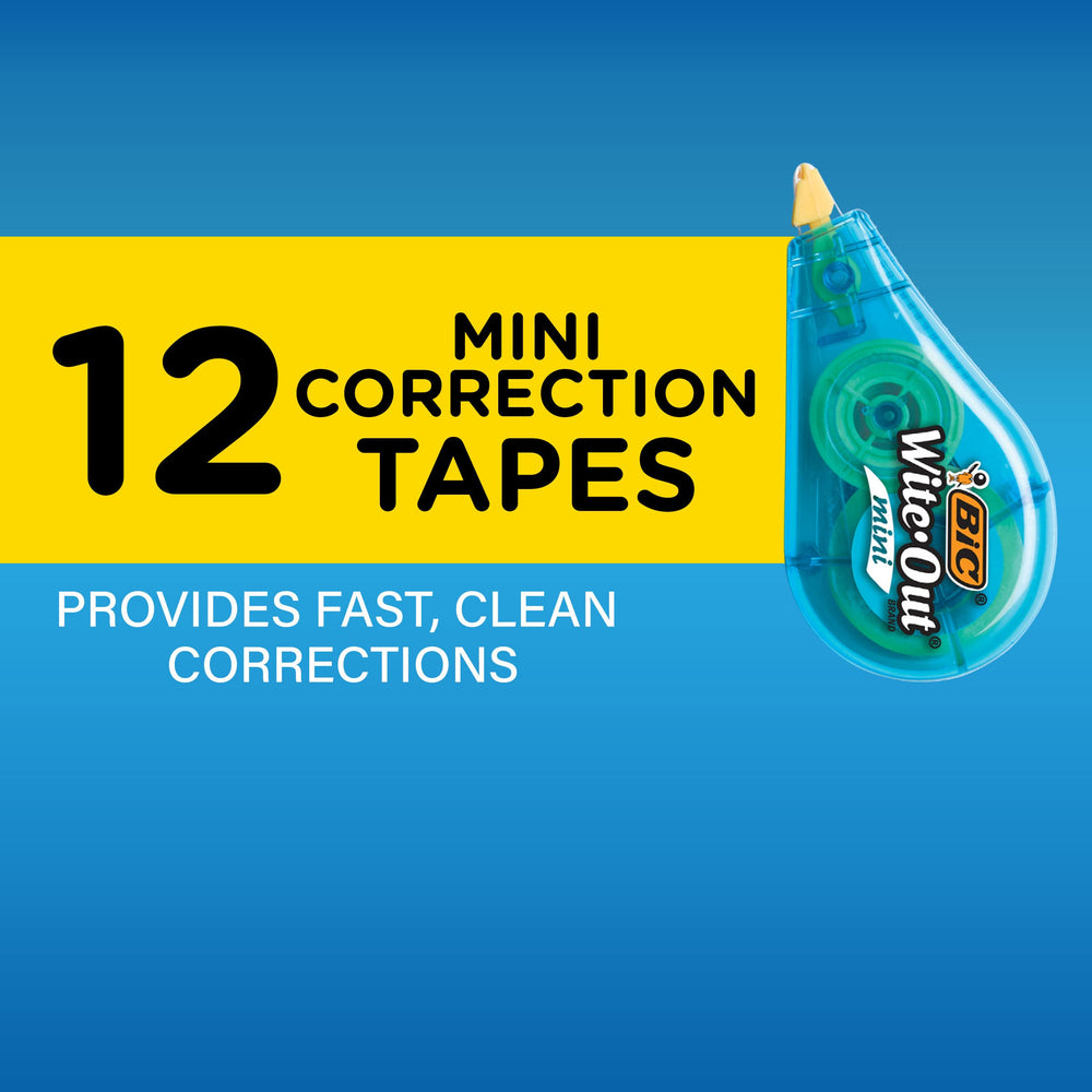 BIC Wite-Out cuerpo translúcido que muestra cuánto queda y facilita control