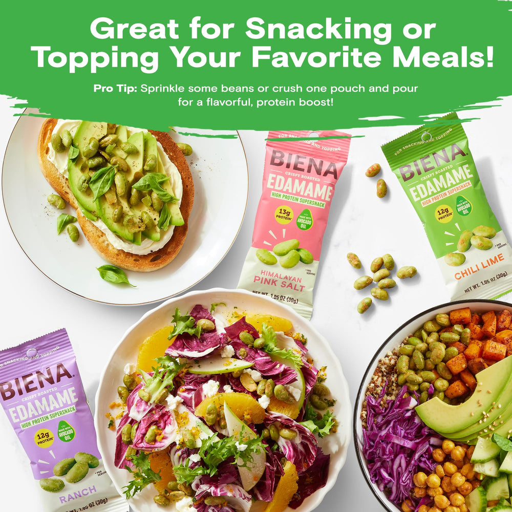BIENA edamame dentro de lunchbox infantil, alternativa nutritiva