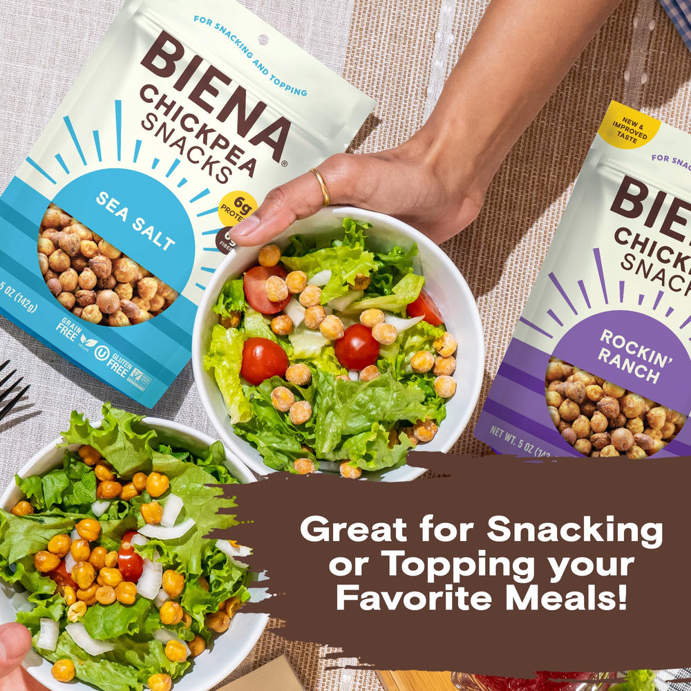 BIENA six flavors displayed together for easy variety selection