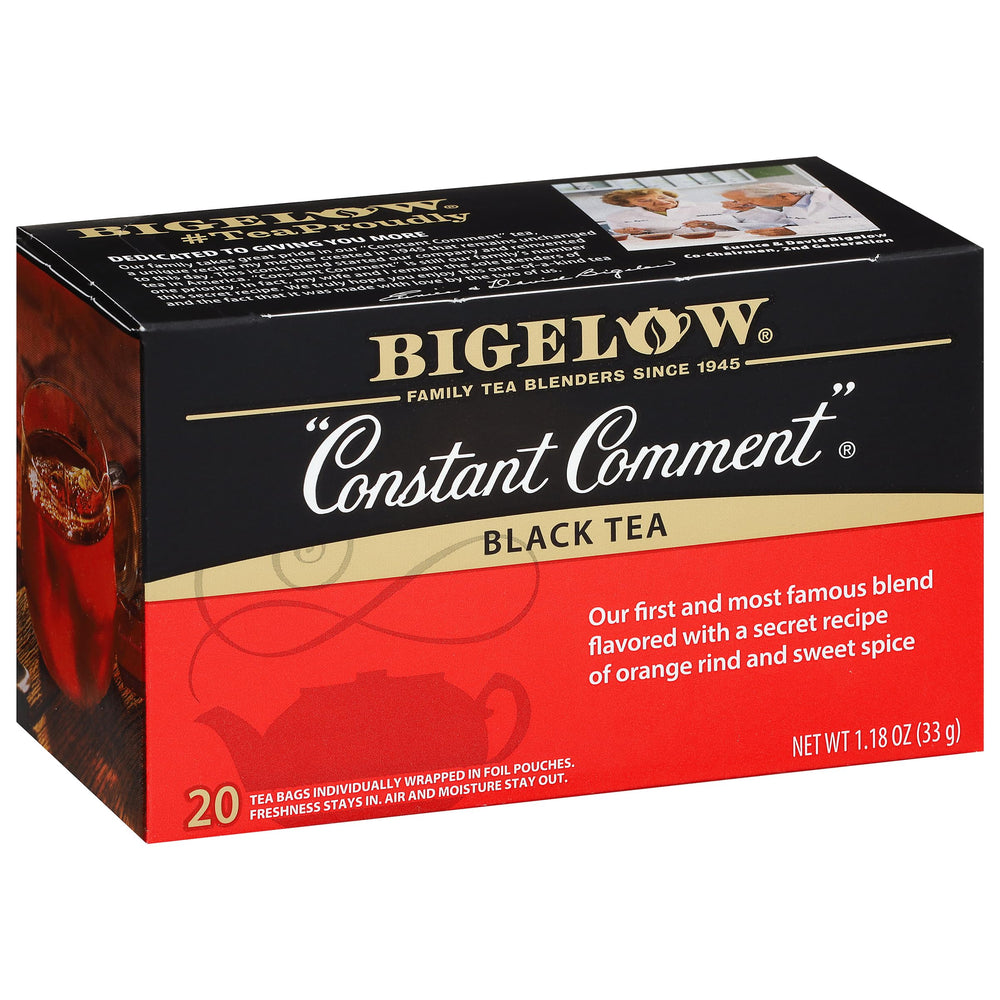 Bigelow Constant Comment front box showing packaging and product identity for pantry storage