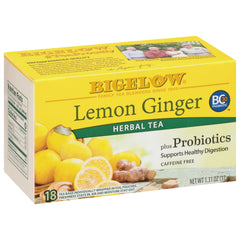 Bigelow Tea frente del empaque mostrando el diseño y beneficio fresco