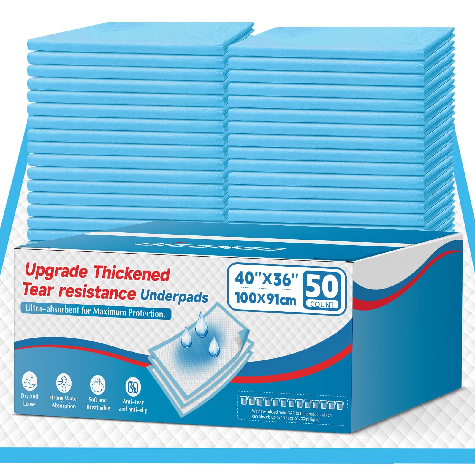 BIGGMED empaque frontal mostrando 50 unidades y tamaño grande, protección inmediata