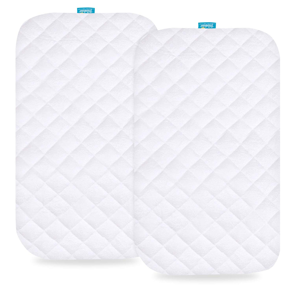 Biloban front view of mattress pad cover showing clean fitted look and protective benefit