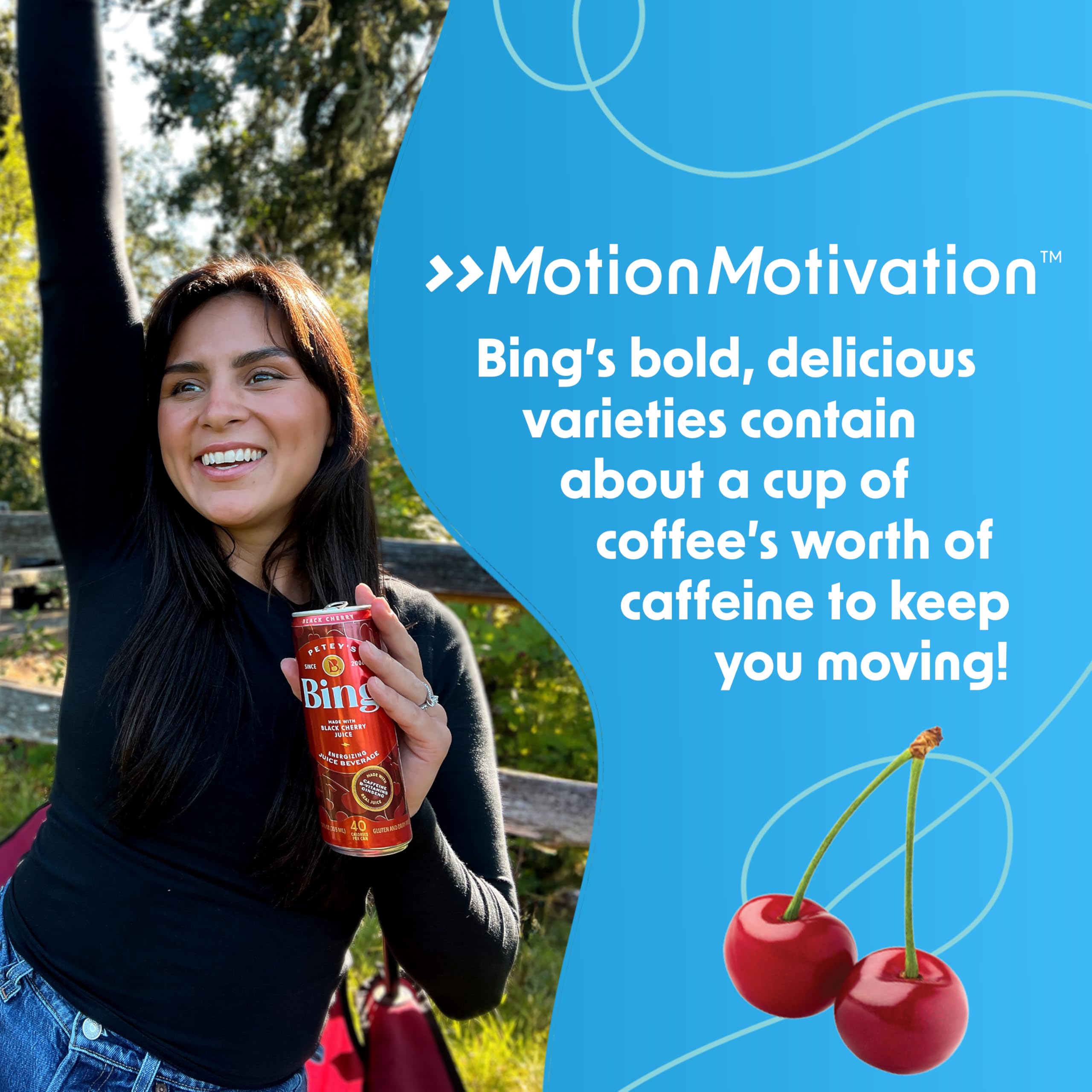 Bing etiqueta nutricional clara con información de calorías y vitaminas