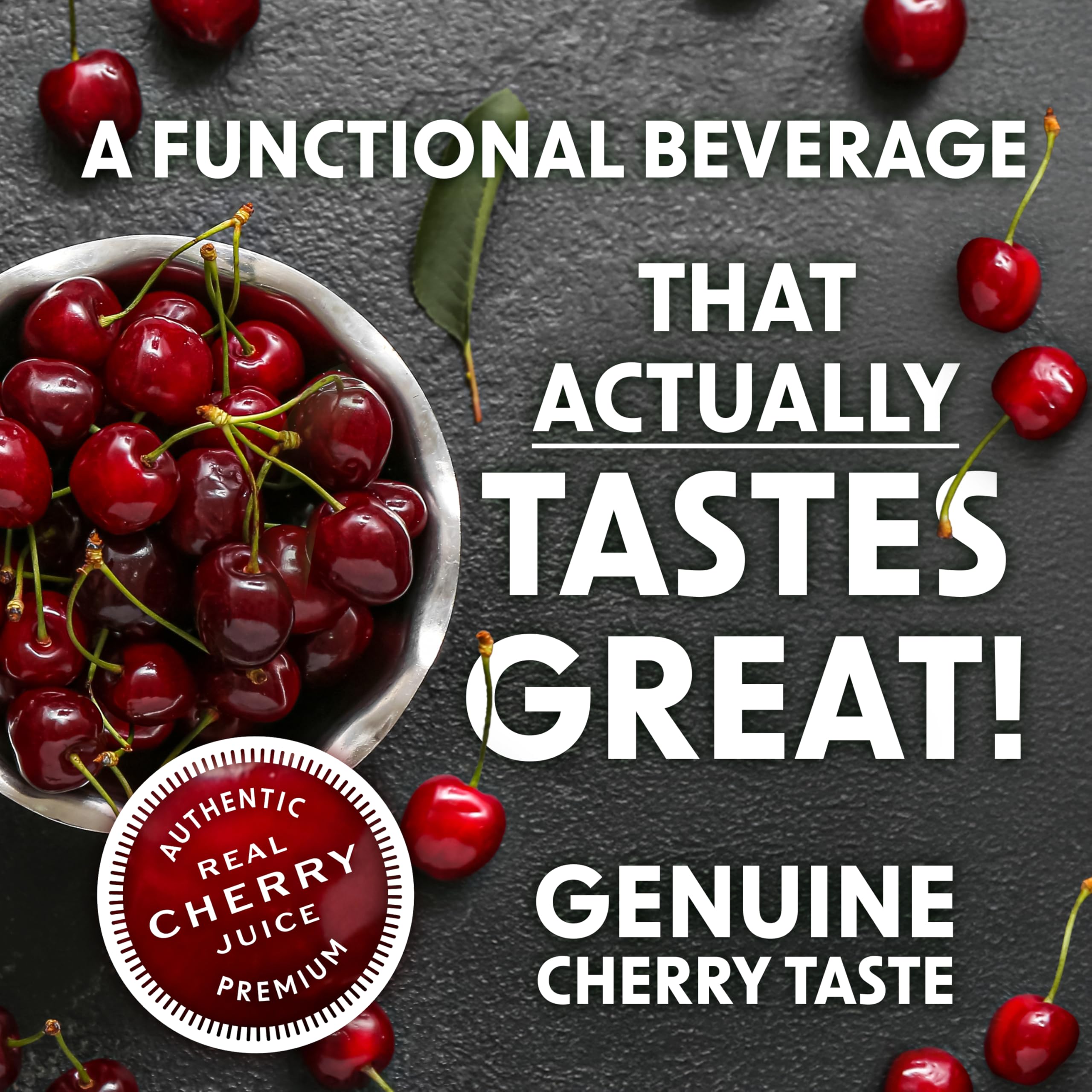 Bing ingredientes con jugo de cereza destacando sabor auténtico