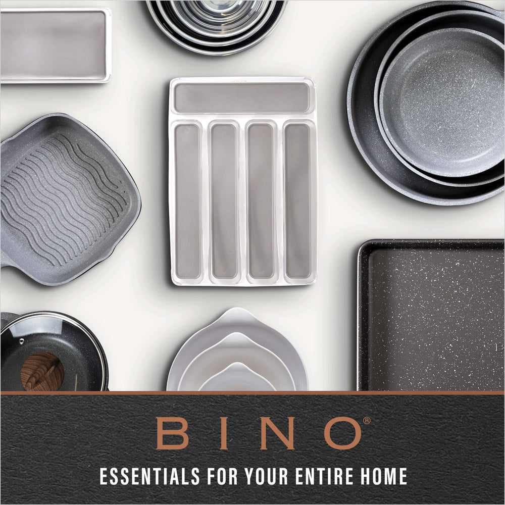 BINO escena de cocina con contenedores manteniendo encimera ordenada