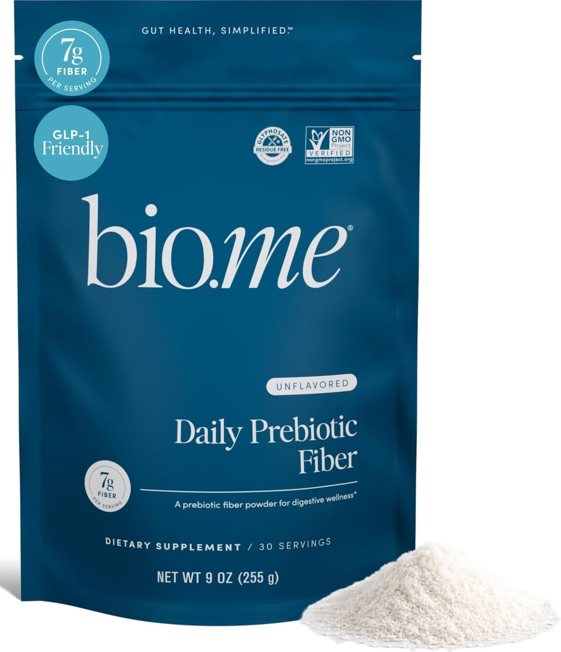 Bio.me frasco delantero mostrando el producto y facilidad de uso